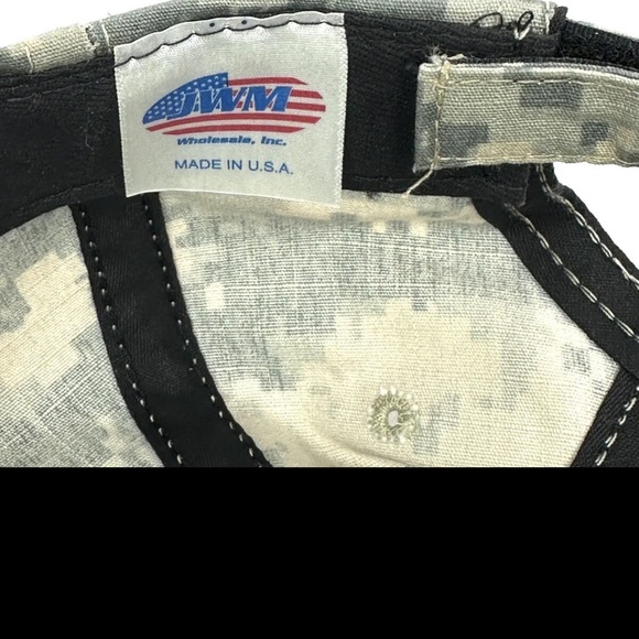 USMC Marine Corps Never Accept Defeat Camouflage Baseball Hat - Made in USA - Picture 7 of 7